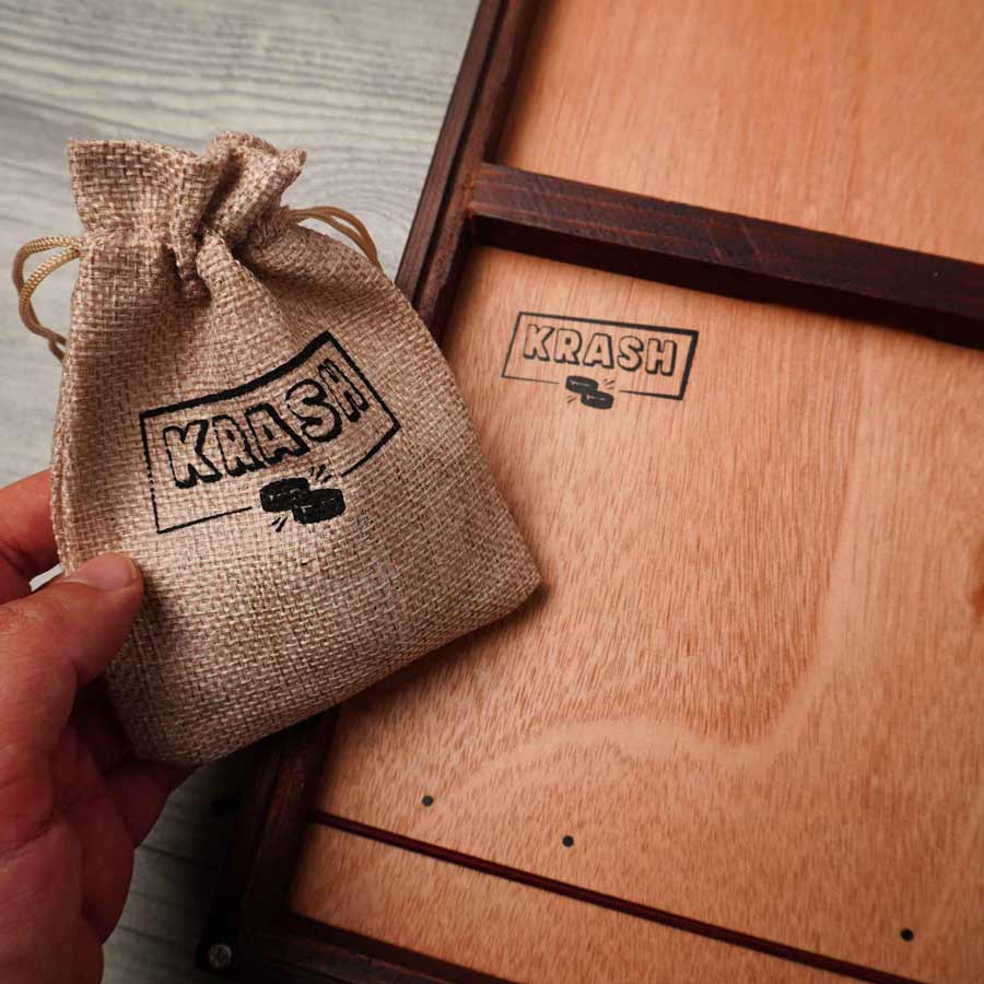 tablero krash mini y bolsa fichas